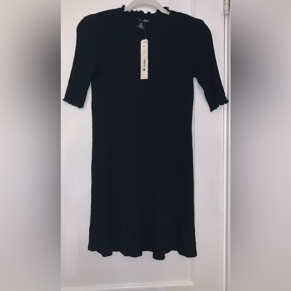 ✨NWT Aqua Black High Neck Mini Dress